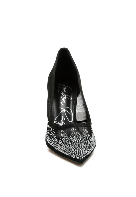 Dazzle & Strut Rhinestone Stiletto Heels