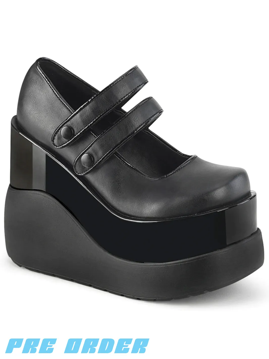 DEMONIA VOID-37 - BLACK VEGAN LEATHER ✰ PRE ORDER ✰
