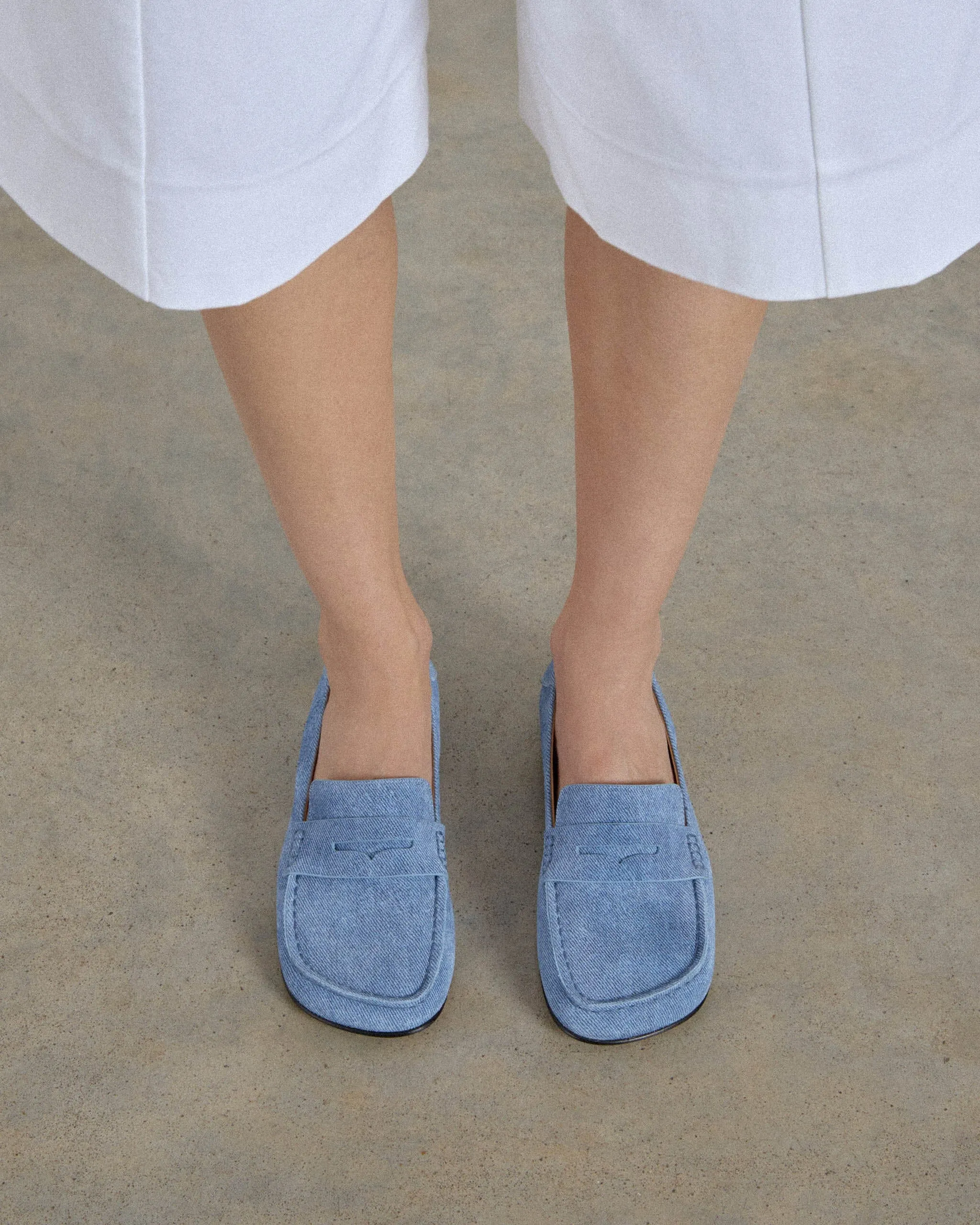 Drew Loafer, Denim Leather