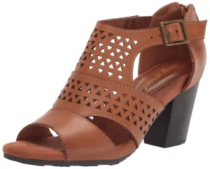 Easy Street Women's Block Heel Sandal Heeled, Luggage, 7.5