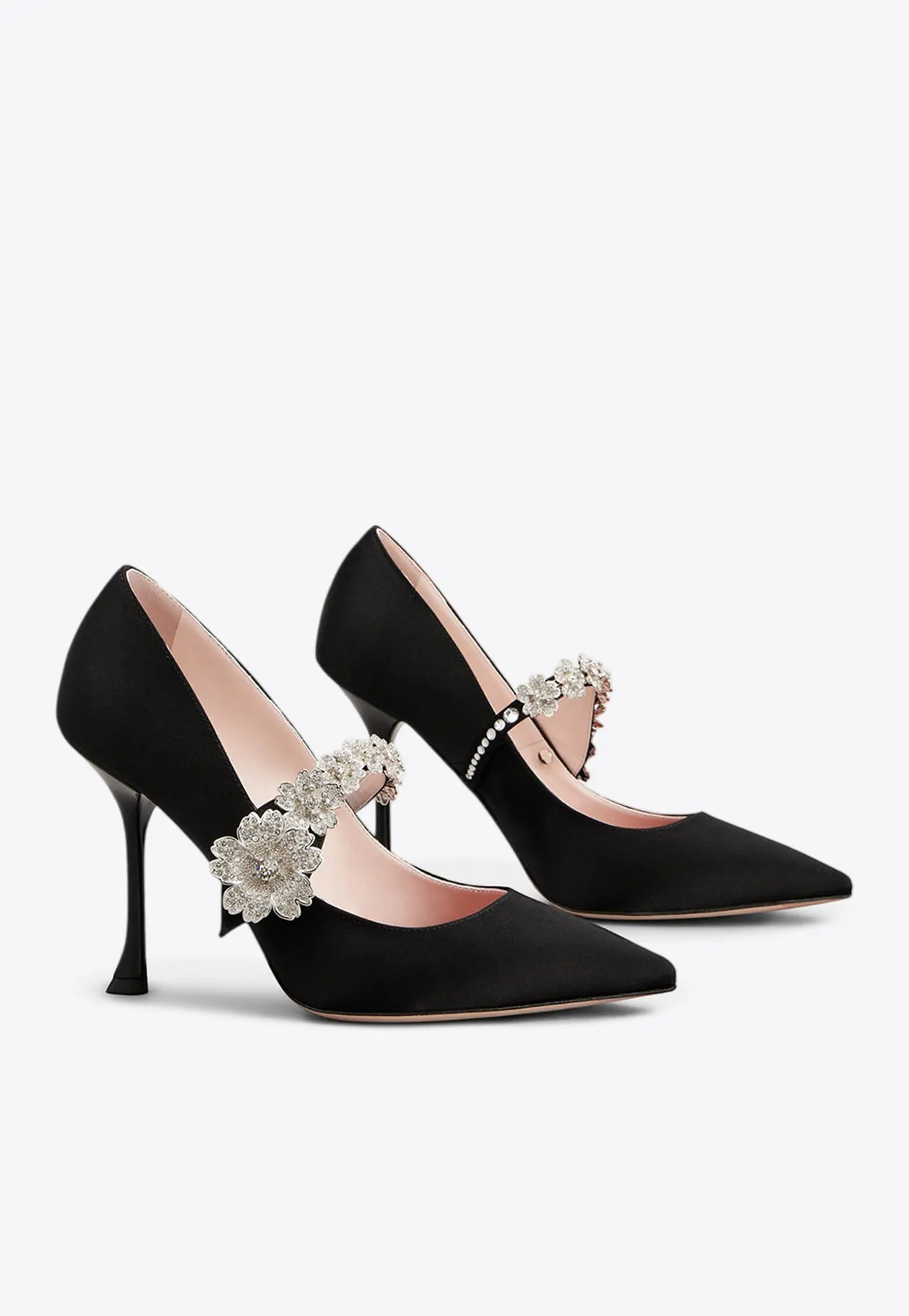 Efflorescence 100 Mary-Jane Satin Pumps