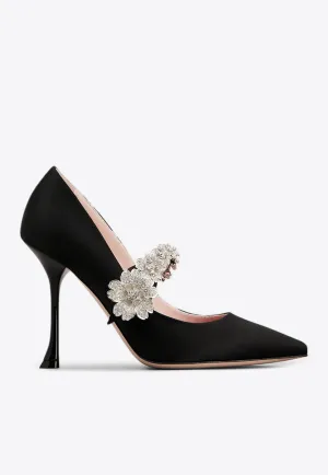 Efflorescence 100 Mary-Jane Satin Pumps