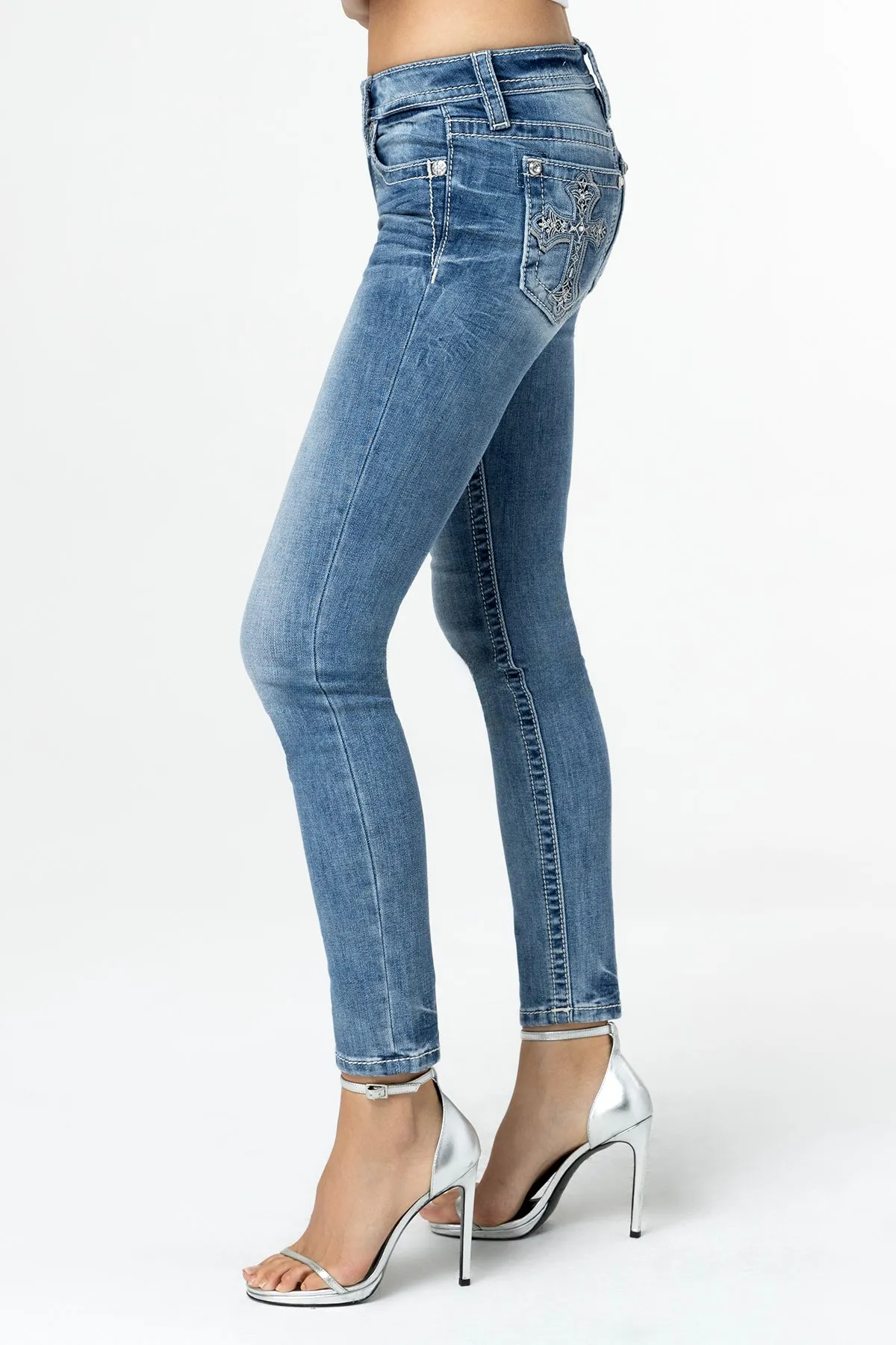 Emily Cross Skinny Jeans