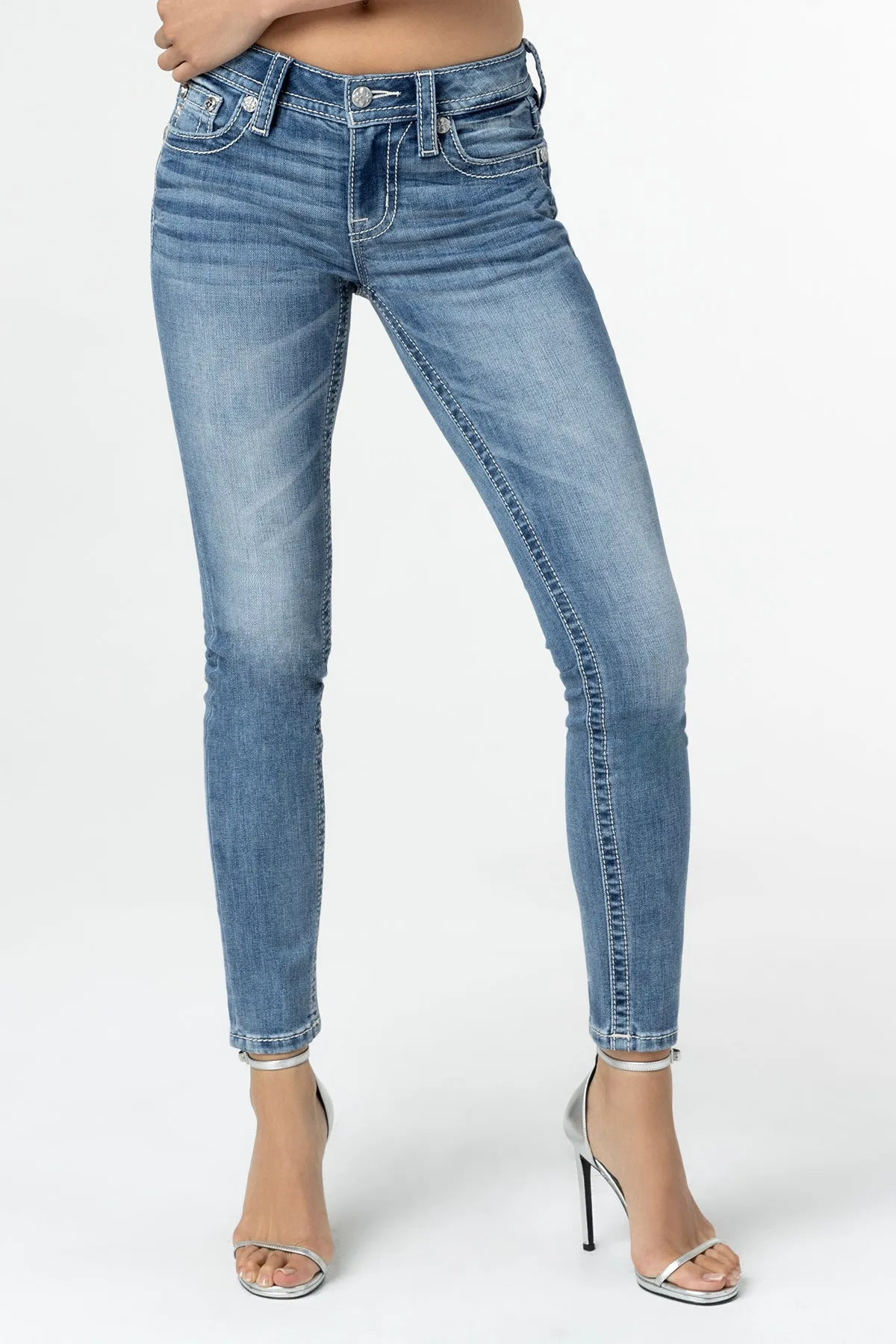 Emily Cross Skinny Jeans
