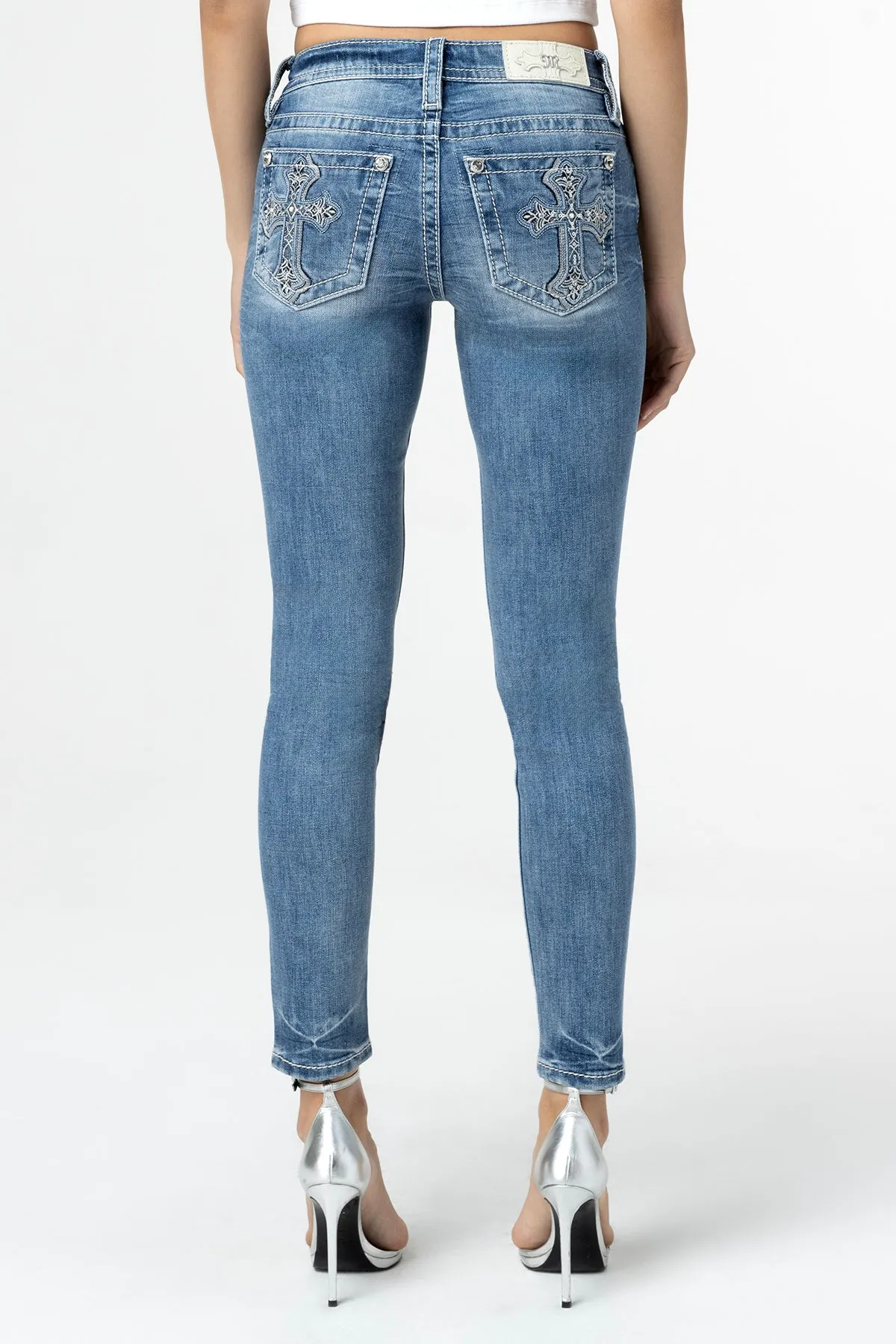 Emily Cross Skinny Jeans