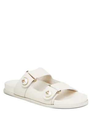 Fayence Flat Sandal in Latte