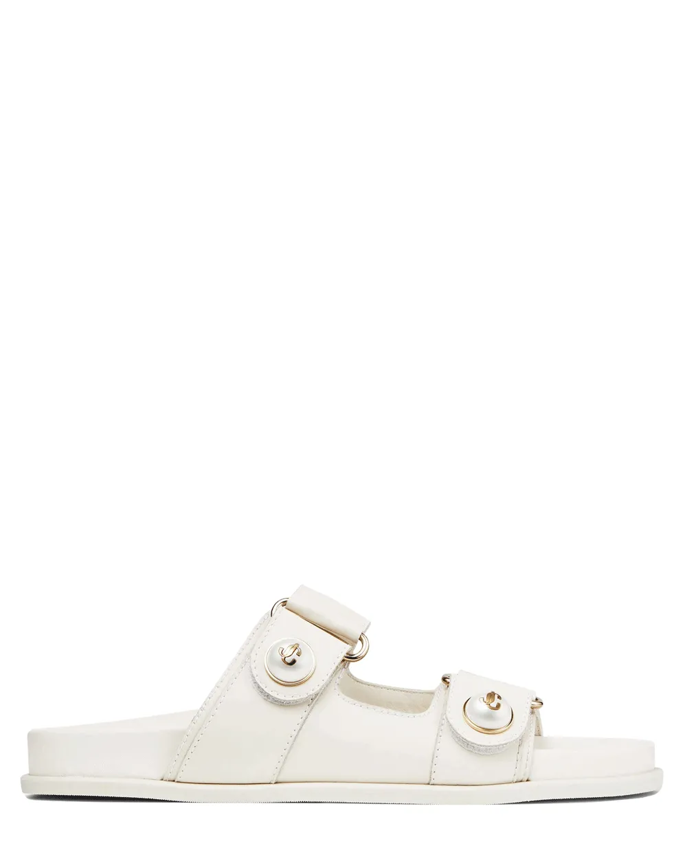 Fayence Flat Sandal in Latte