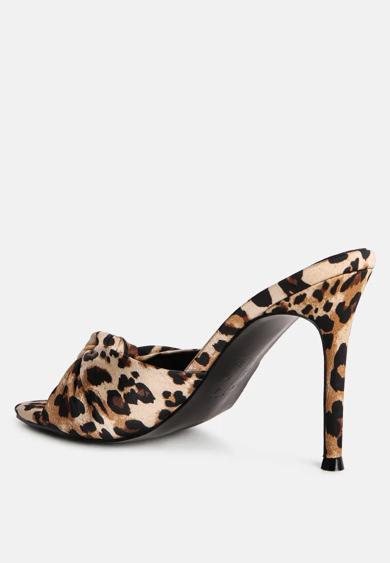 First Crush Satin Knot High Heeled Sandals By Ruw