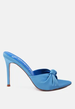 First Crush Satin Knot High Heeled Sandals By Ruw