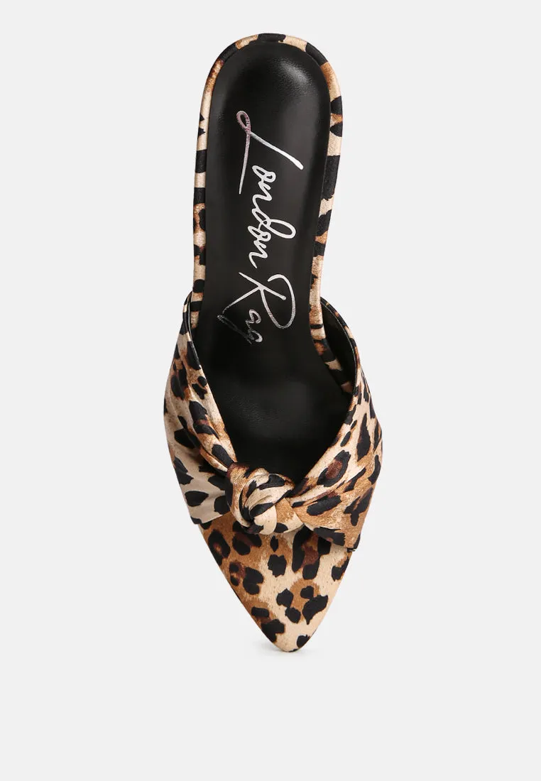 First Crush Satin Knot High Heeled Sandals By Ruw