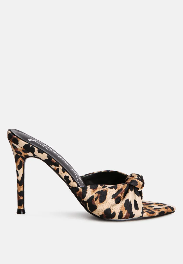 First Crush Satin Knot High Heeled Sandals By Ruw