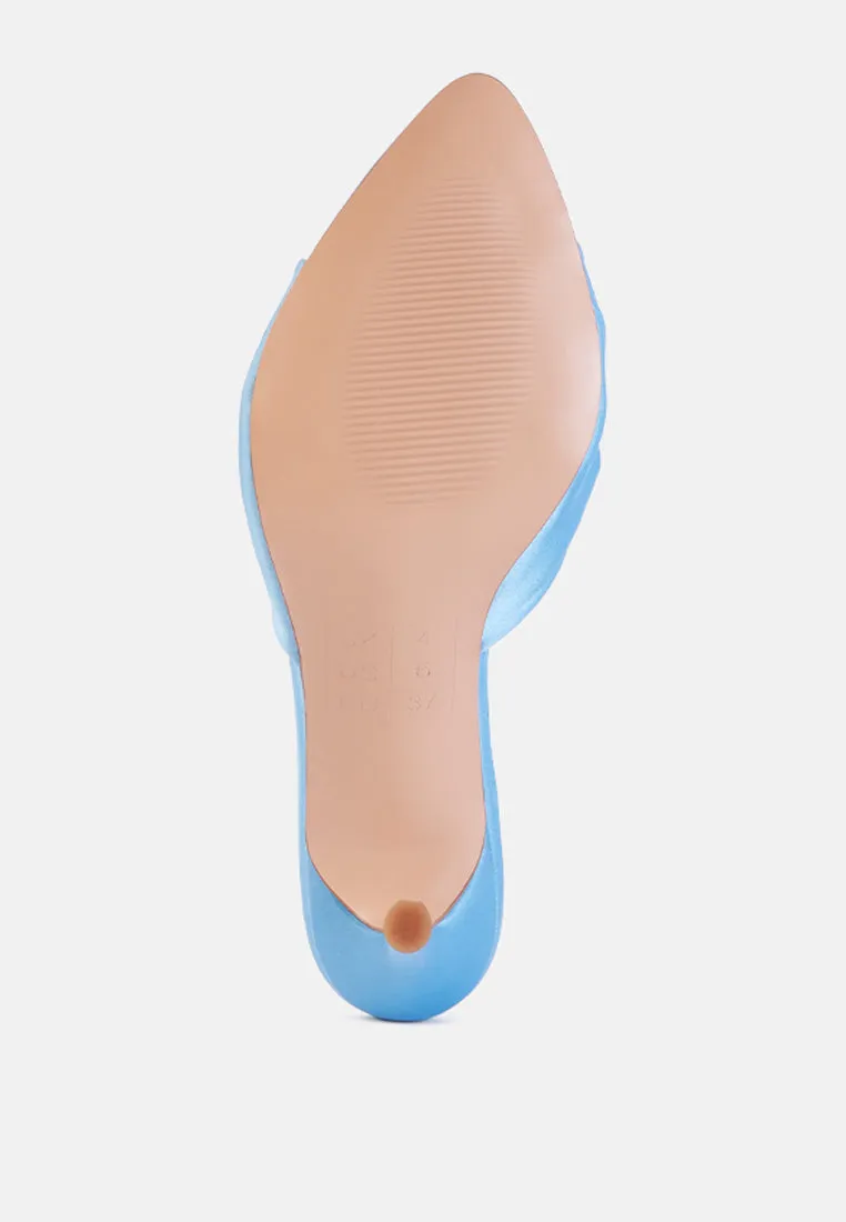 First Crush Satin Knot High Heeled Sandals By Ruw