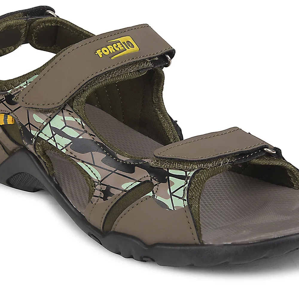 Force 10 Olive Green Sporty Casual Sandal For Men 8141-20 By Liberty