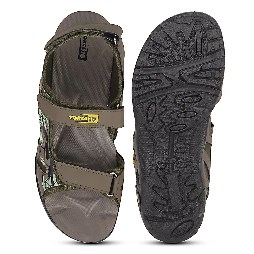 Force 10 Olive Green Sporty Casual Sandal For Men 8141-20 By Liberty