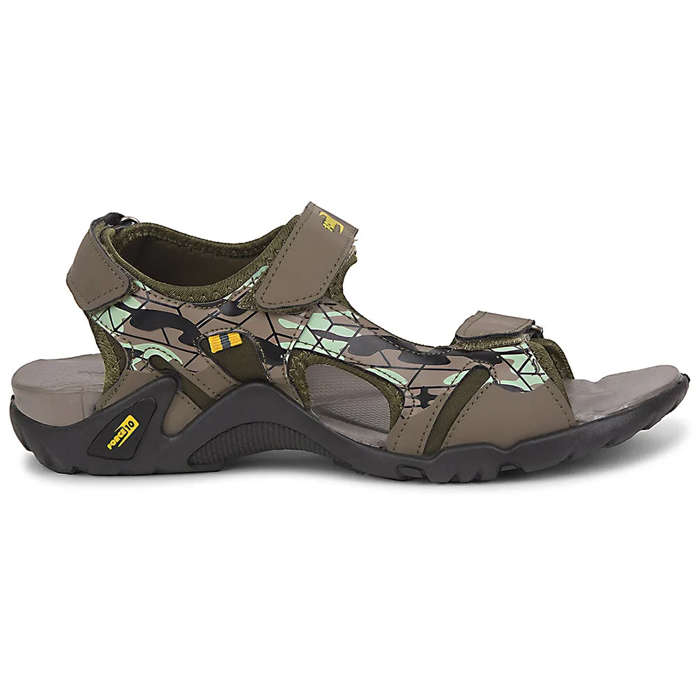 Force 10 Olive Green Sporty Casual Sandal For Men 8141-20 By Liberty