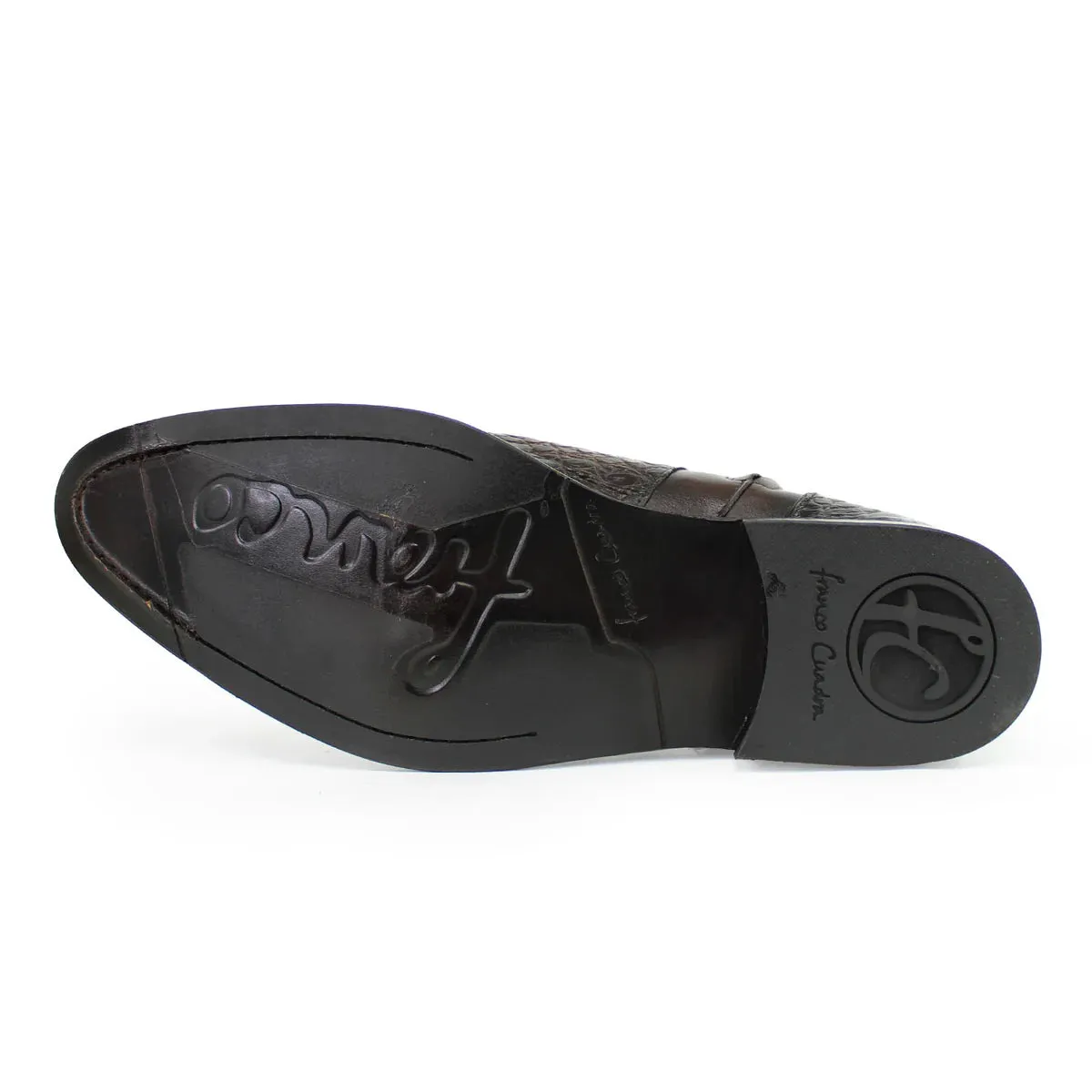 Franco Cuadra Men’s brown Caiman Zipper Round Toe