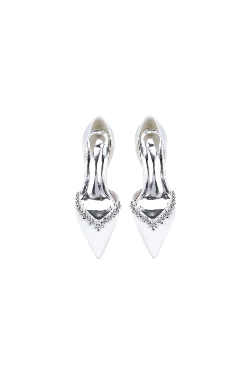 Fuchsia High Heels with Sparkling Crystal Embellishments