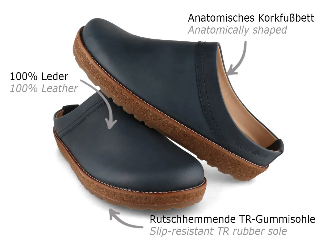 HAFLINGER Men Women Leather Clogs 'Travel Classic', bali