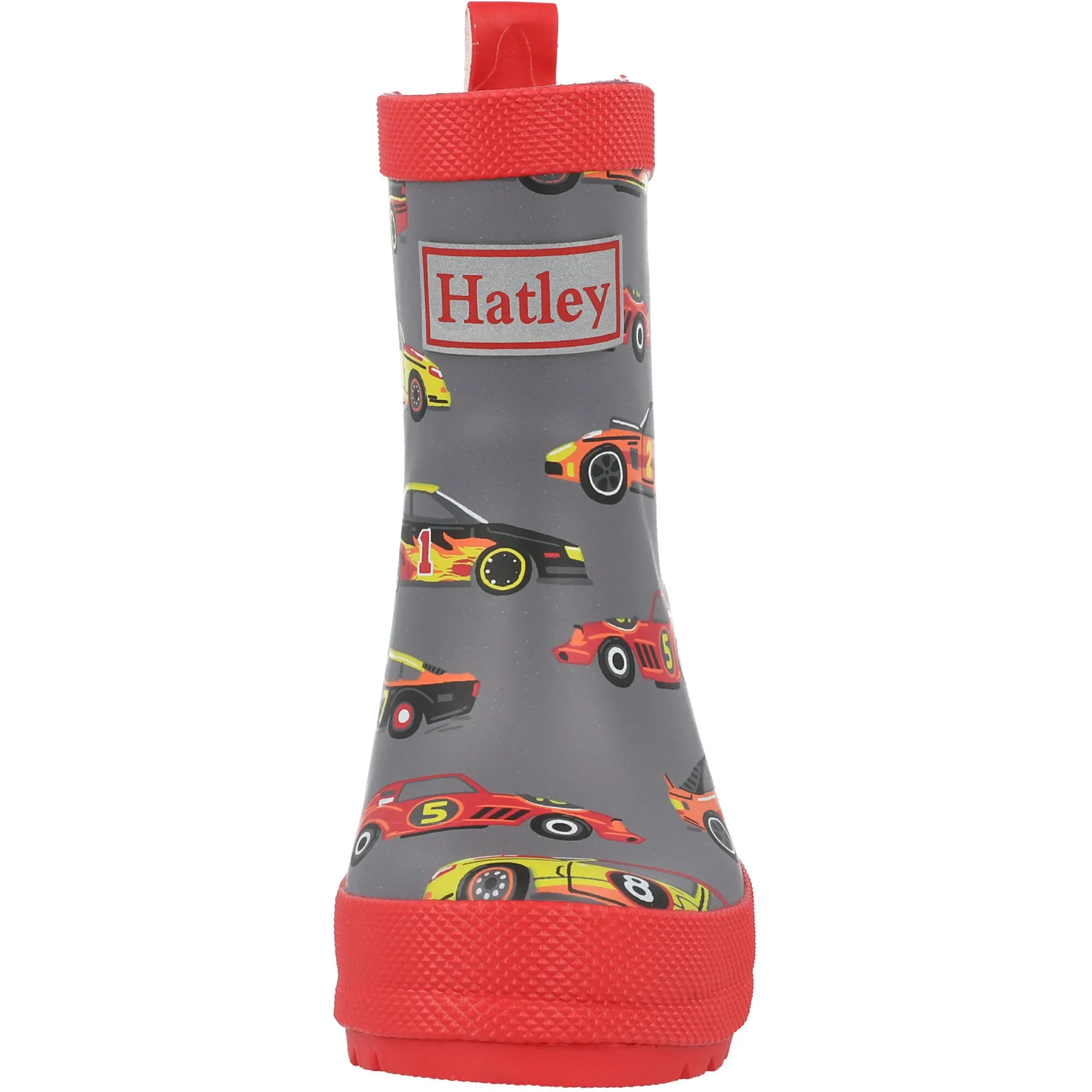 Hatley Race Cars Steel Grey Rain Boots