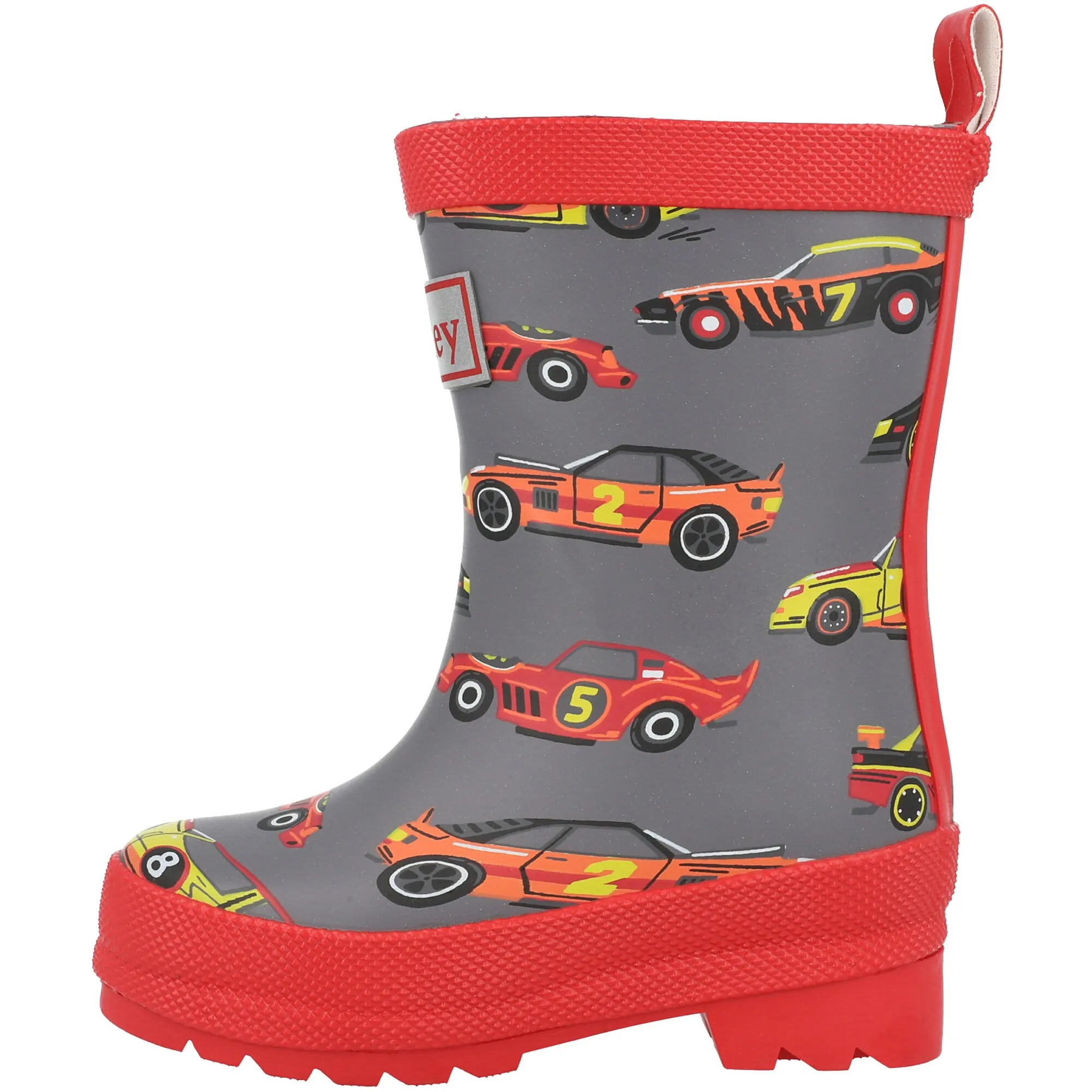 Hatley Race Cars Steel Grey Rain Boots