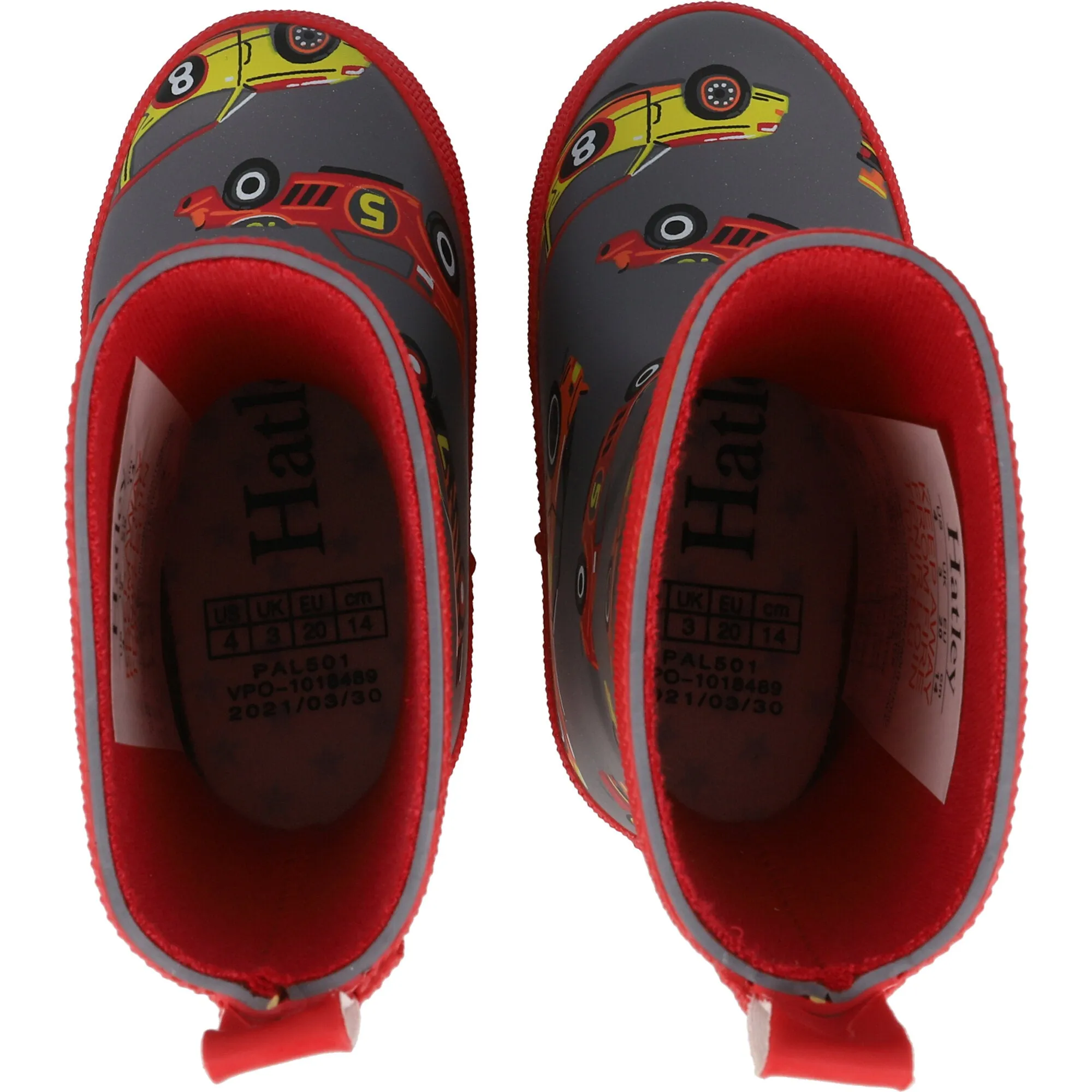 Hatley Race Cars Steel Grey Rain Boots