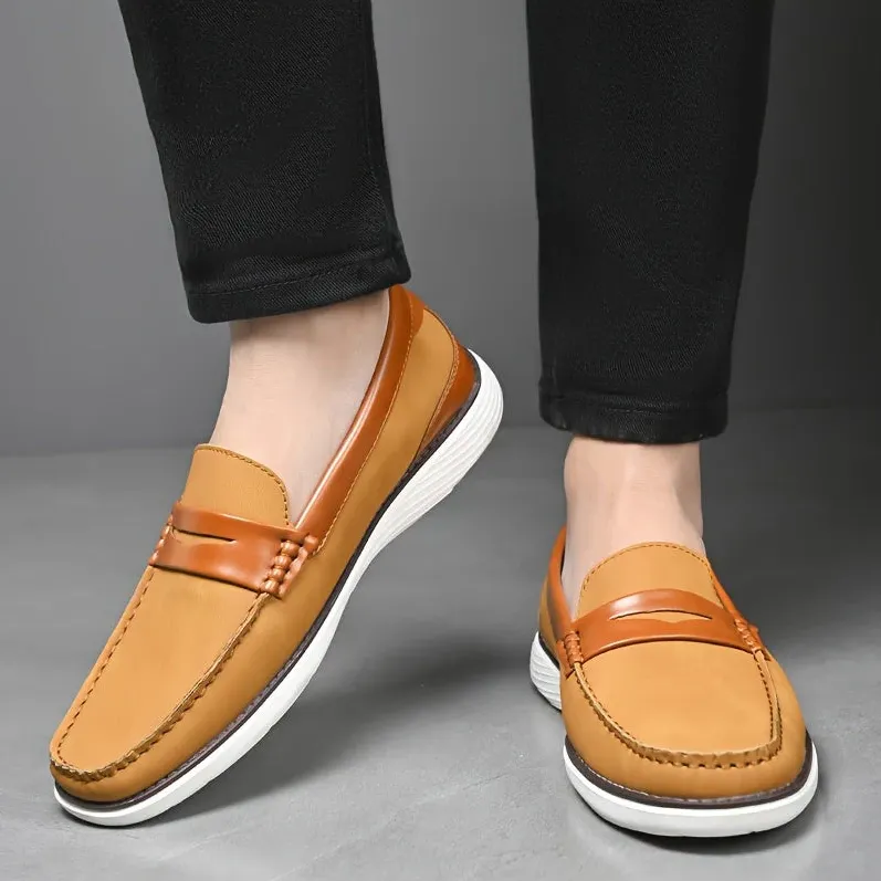 High-quality men's leather loafers - elegant shoe design