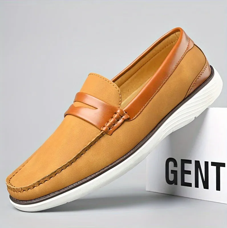 High-quality men's leather loafers - elegant shoe design