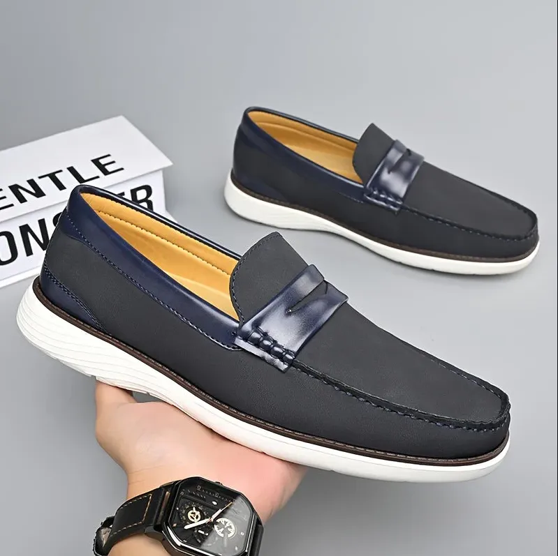 High-quality men's leather loafers - elegant shoe design