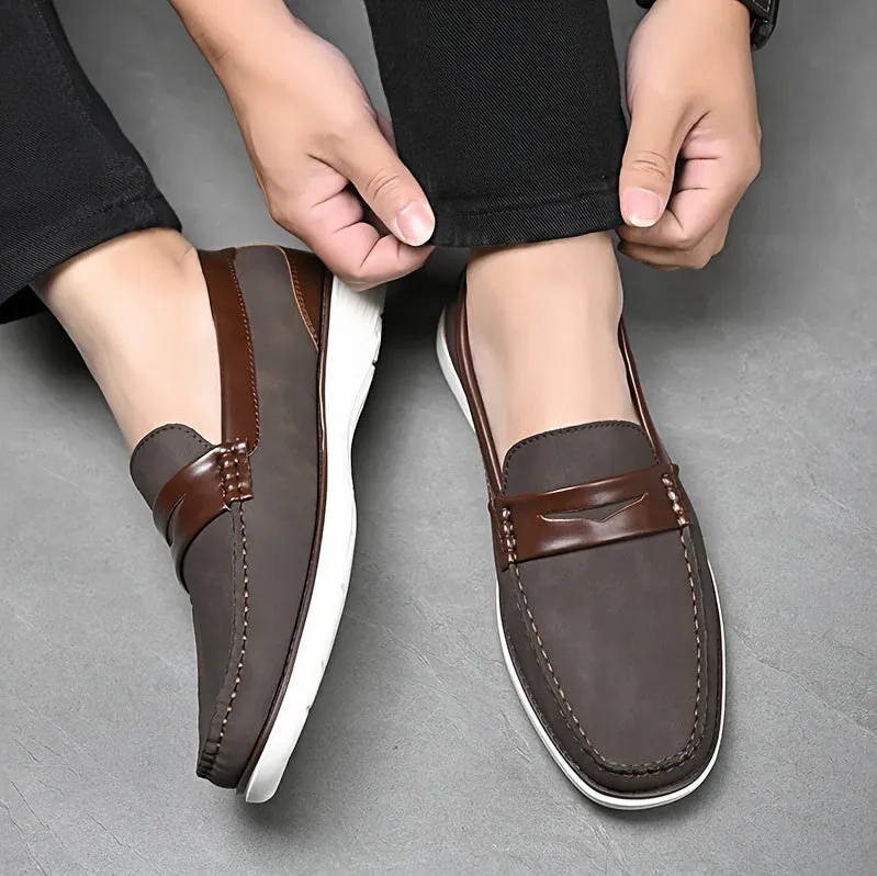 High-quality men's leather loafers - elegant shoe design