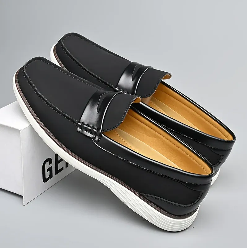 High-quality men's leather loafers - elegant shoe design