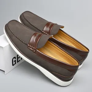 High-quality men's leather loafers - elegant shoe design