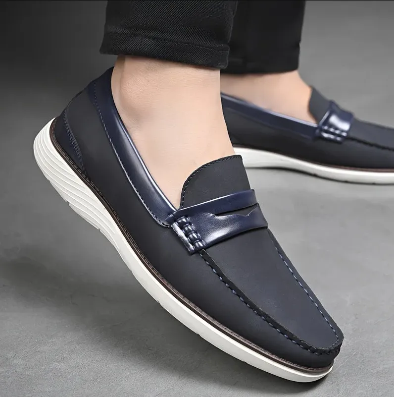 High-quality men's leather loafers - elegant shoe design
