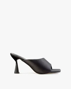 Holly High Heels Black Satin