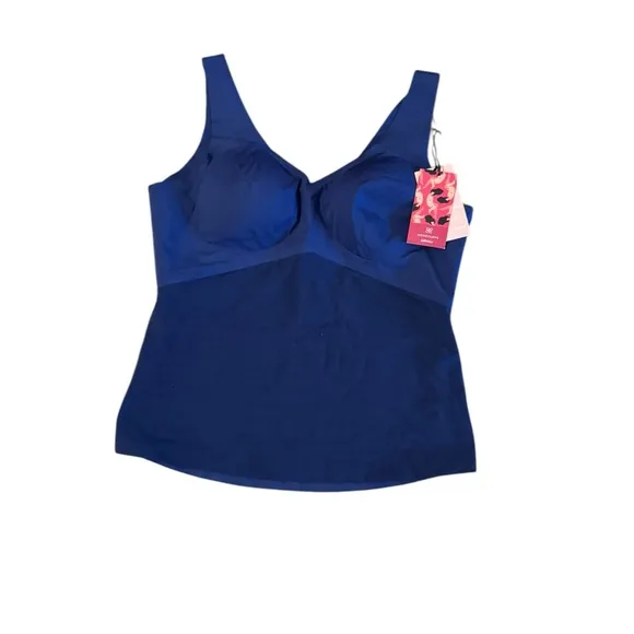 Honeylove NEW Tank Women’s 2X Slimming Tanktop LiftWear Blue Back Supportive NWT