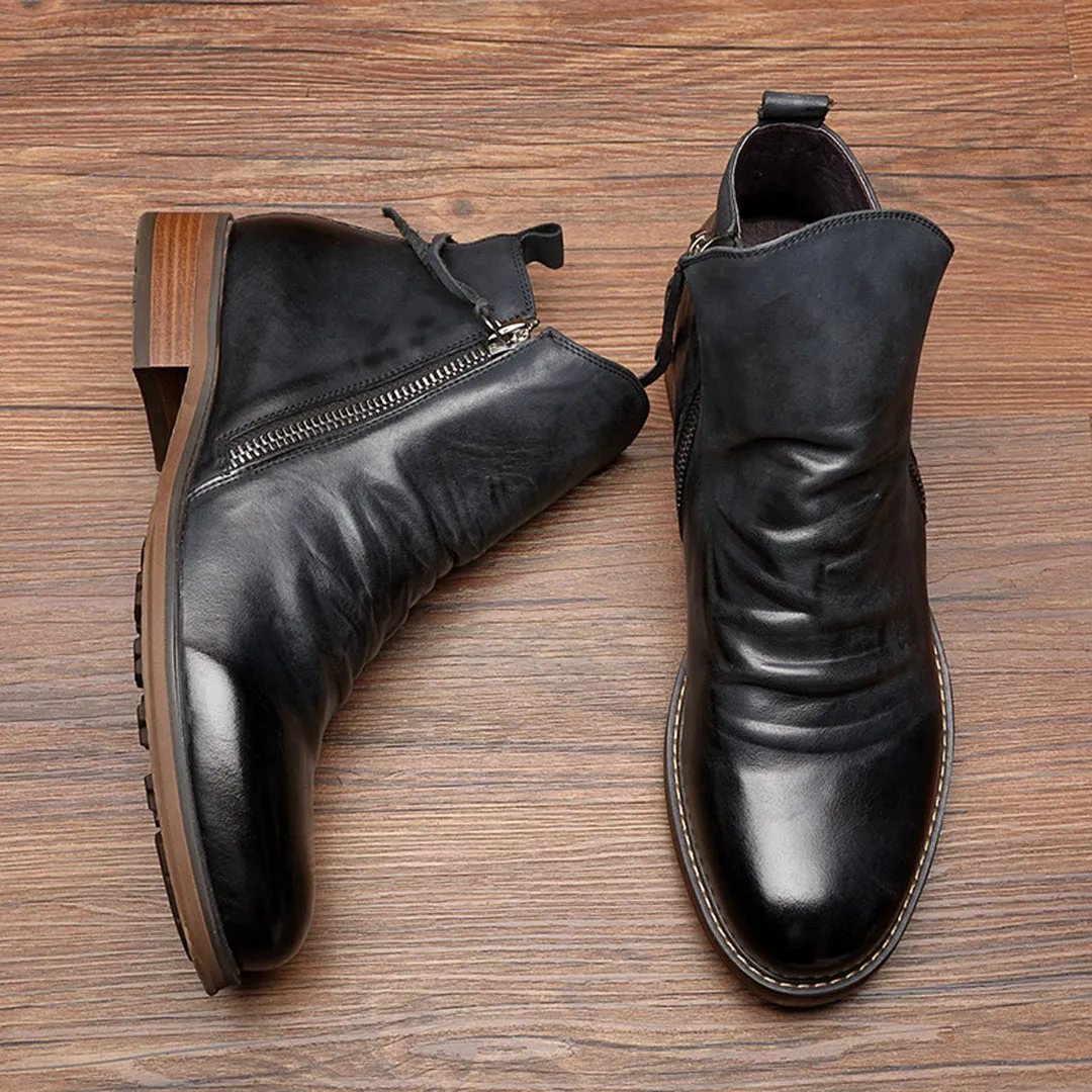Hugo - Stylish Zipper Boots for All Seasons for Men