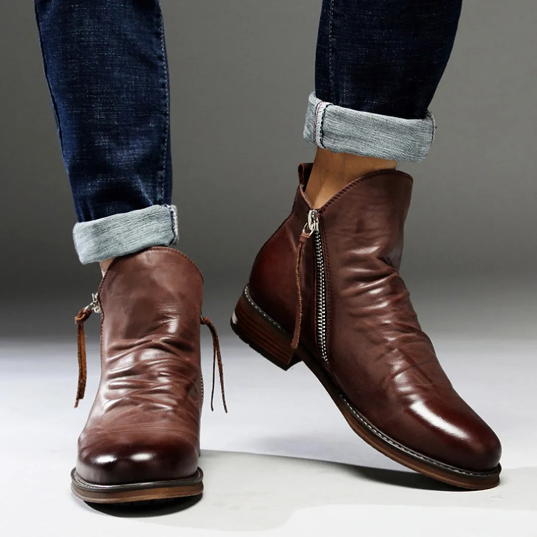 Hugo - Stylish Zipper Boots for All Seasons for Men