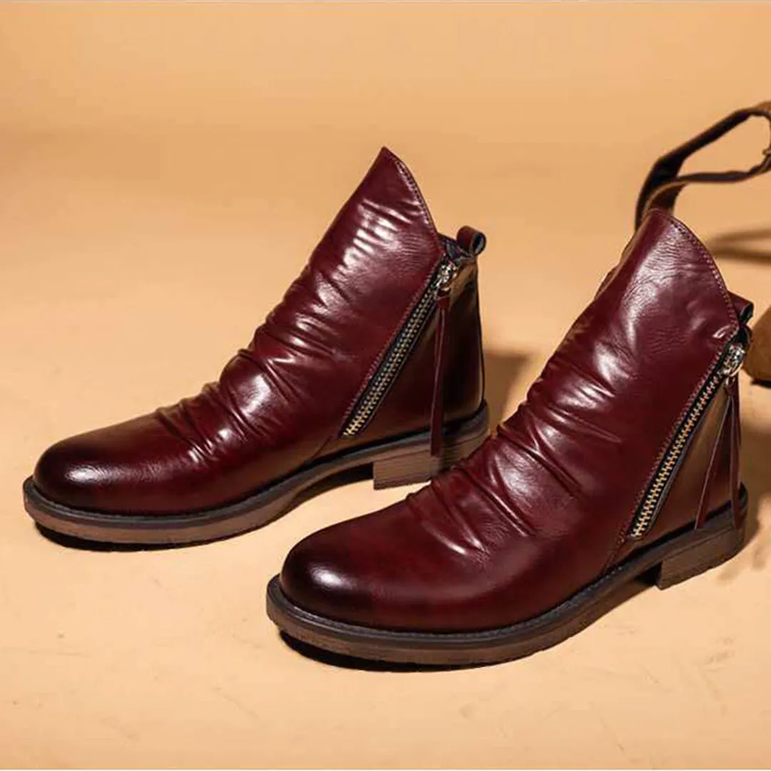 Hugo - Stylish Zipper Boots for All Seasons for Men