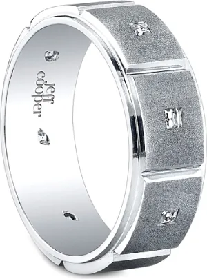 Jeff Cooper Square Baguette Diamond Wedding Band-7.5mm