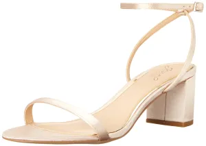 Jewel Badgley Mischka Women's Danni Ii Heeled Sandal, Champagne Satin, 9