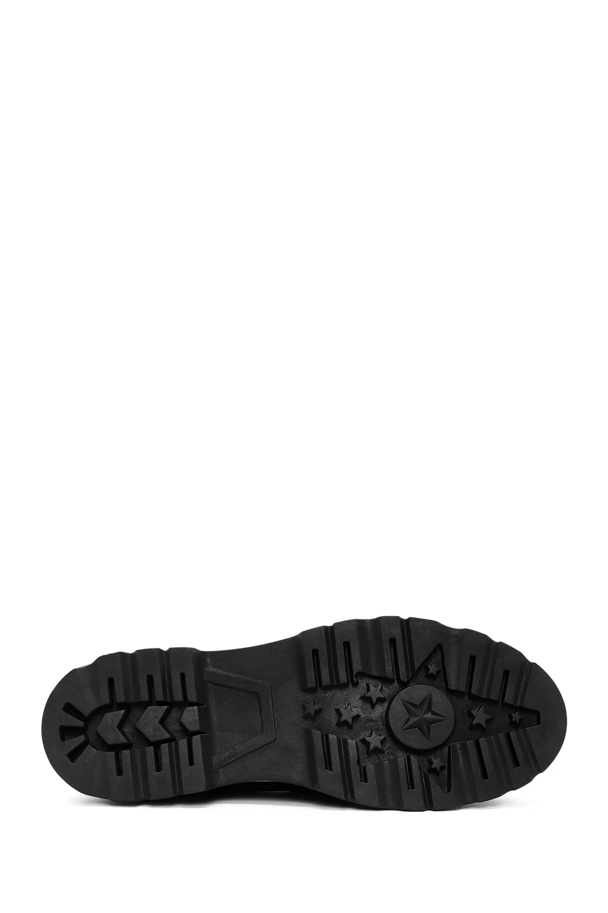 Kadın Siyah Deri Maskülen Loafer