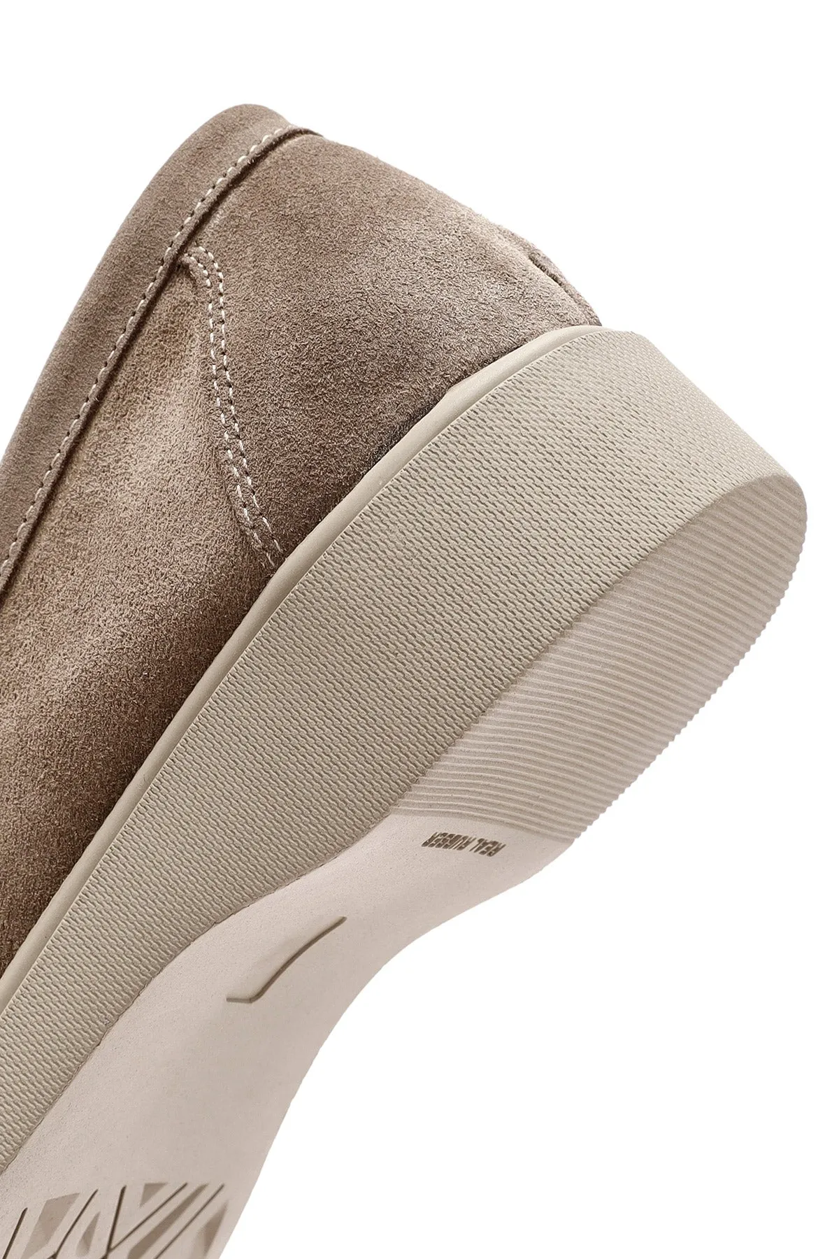 Kadın Vizon Süet Deri Comfort Loafer