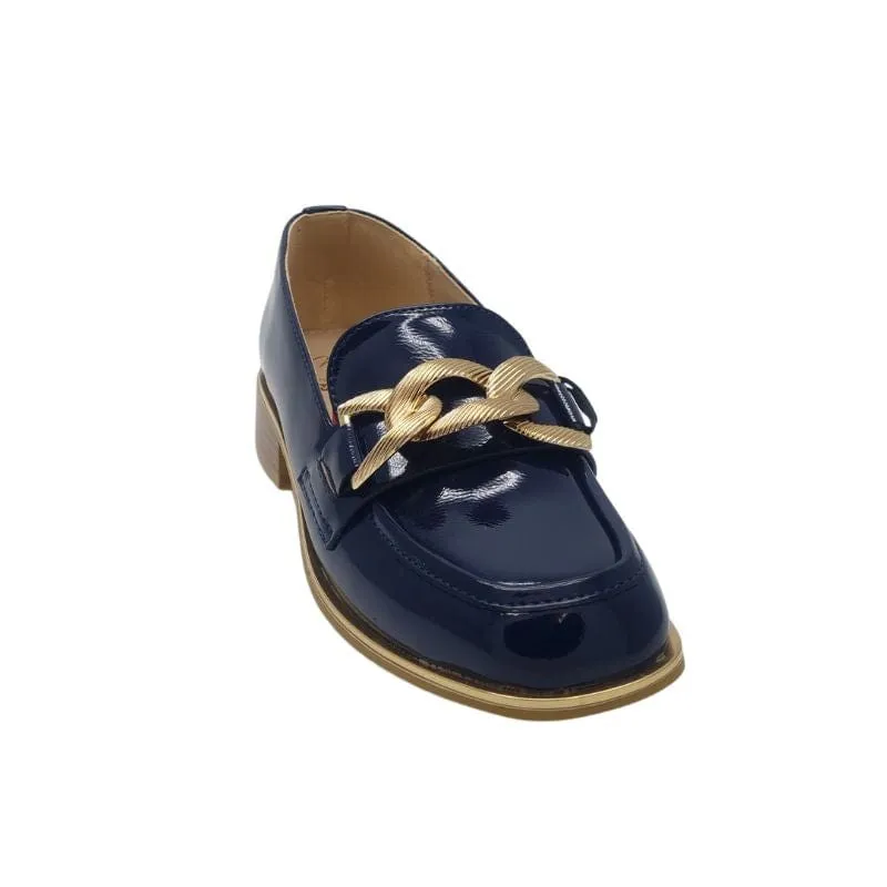 Kate Appleby Navy Patent Loafer - Thames