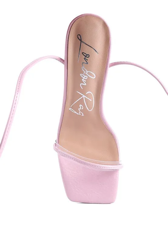 Lace Up Heeled Sandal