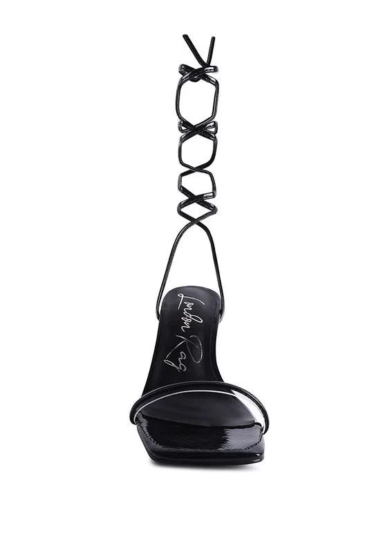 Lace Up Heeled Sandal