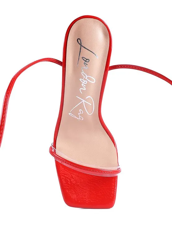 Lace Up Heeled Sandal