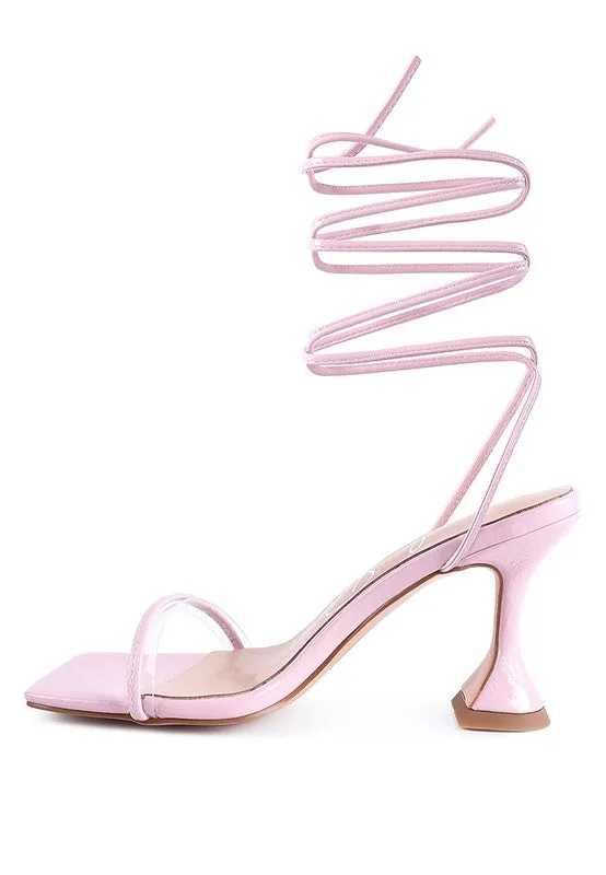 Lace Up Heeled Sandal
