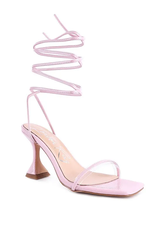 Lace Up Heeled Sandal
