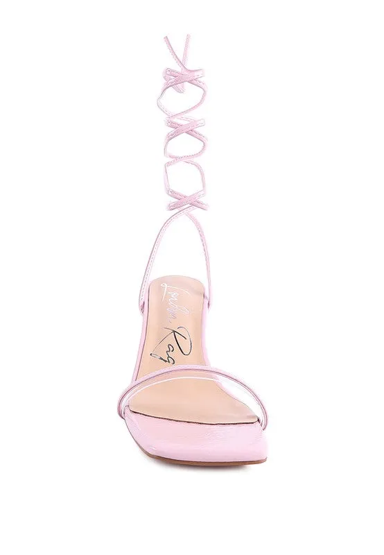 Lace Up Heeled Sandal