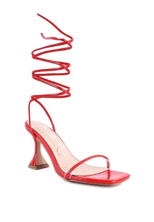 Lace Up Heeled Sandal
