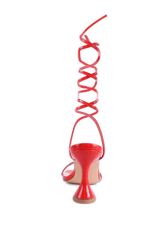 Lace Up Heeled Sandal